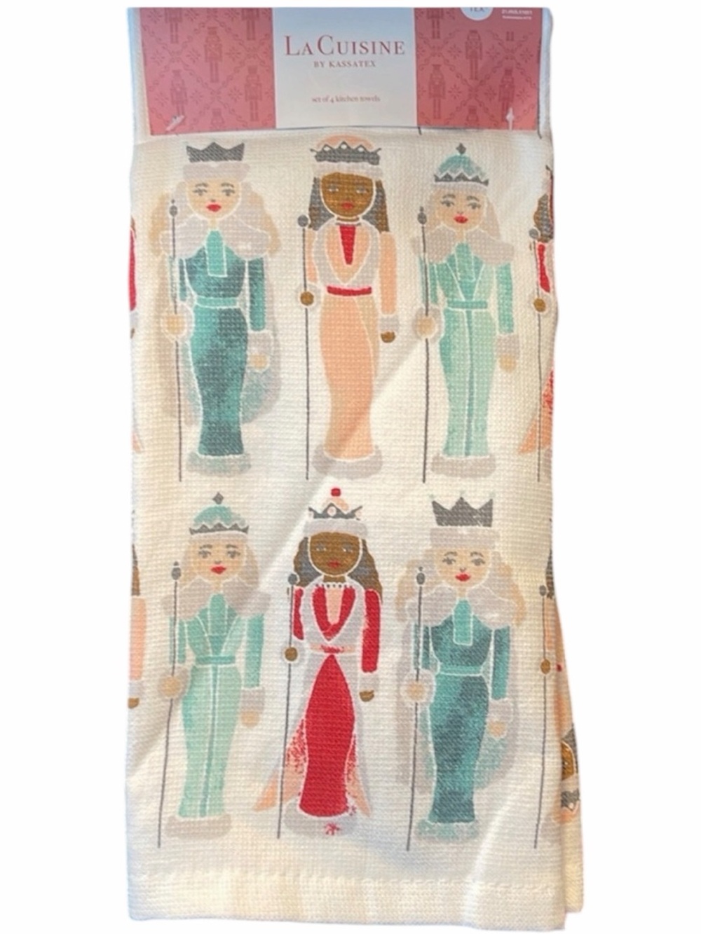 Female Nutcracker Kitchen Towels 100% Cotton Hand Towels Christmas Pinkmas Girl